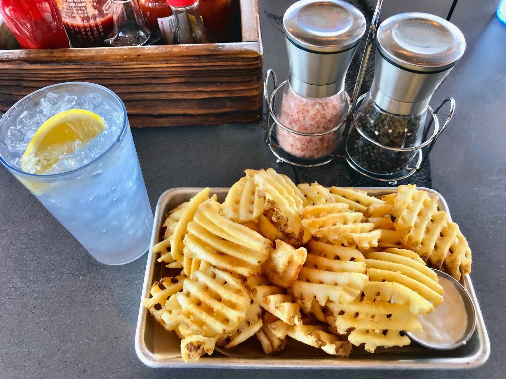 Delicious waffle fries with ranch dressing is a simple pleasure I cannot resist
