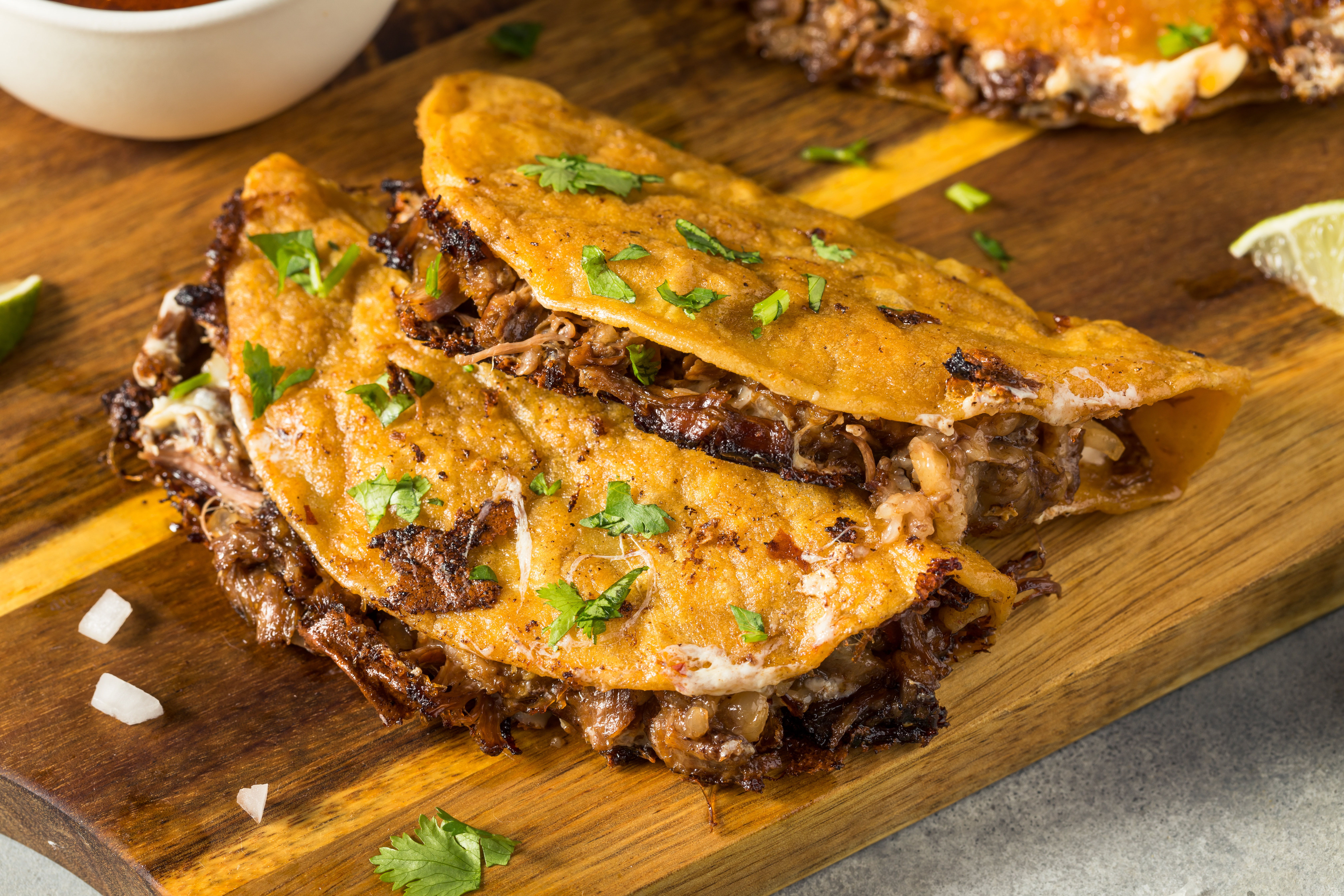 Homemade Steak Birria Meat Tacos